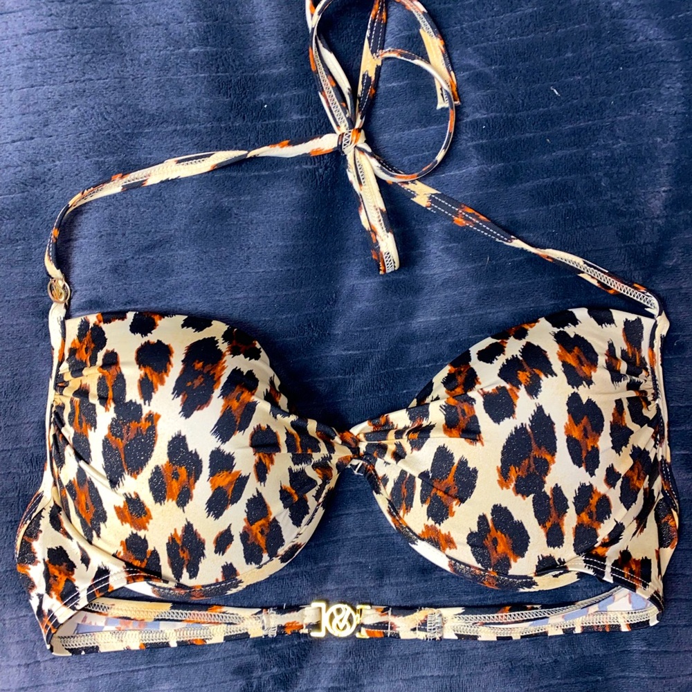 Victoria Secret Cheetah Print Push up Bombshell Swim Top